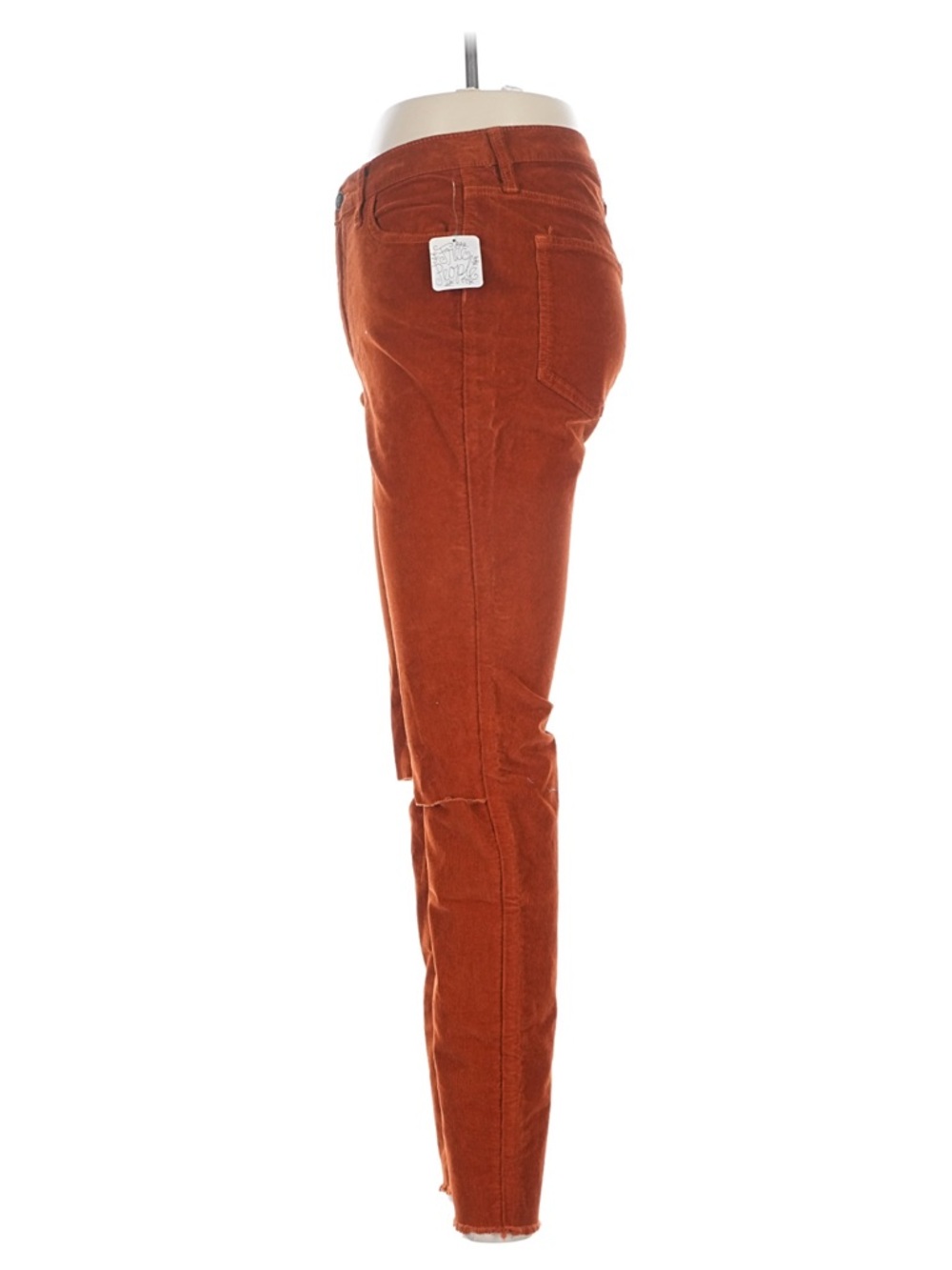 NWT We The Free Free People Rust Corduroy Distressed Skinny Jeans Size 29 - Picture 4 of 6